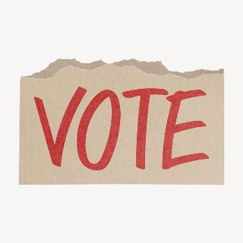 Vote word sticker, ripped paper | Free PSD - rawpixel