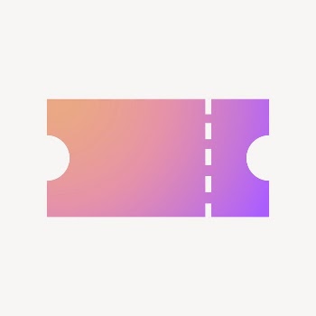 Voucher, ticket icon, gradient design | Free Icons - rawpixel