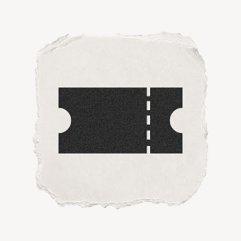Voucher, ticket icon, ripped paper | Free PSD - rawpixel