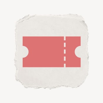 Voucher, ticket icon, ripped paper | Free PSD - rawpixel