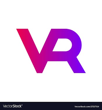 Vr logo vector image