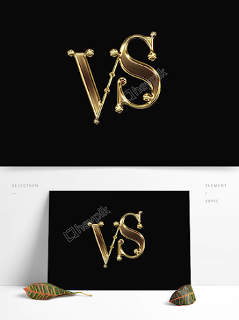 VS Showdown Metal Art Word Can Be Used Commercially | Free Psd ...