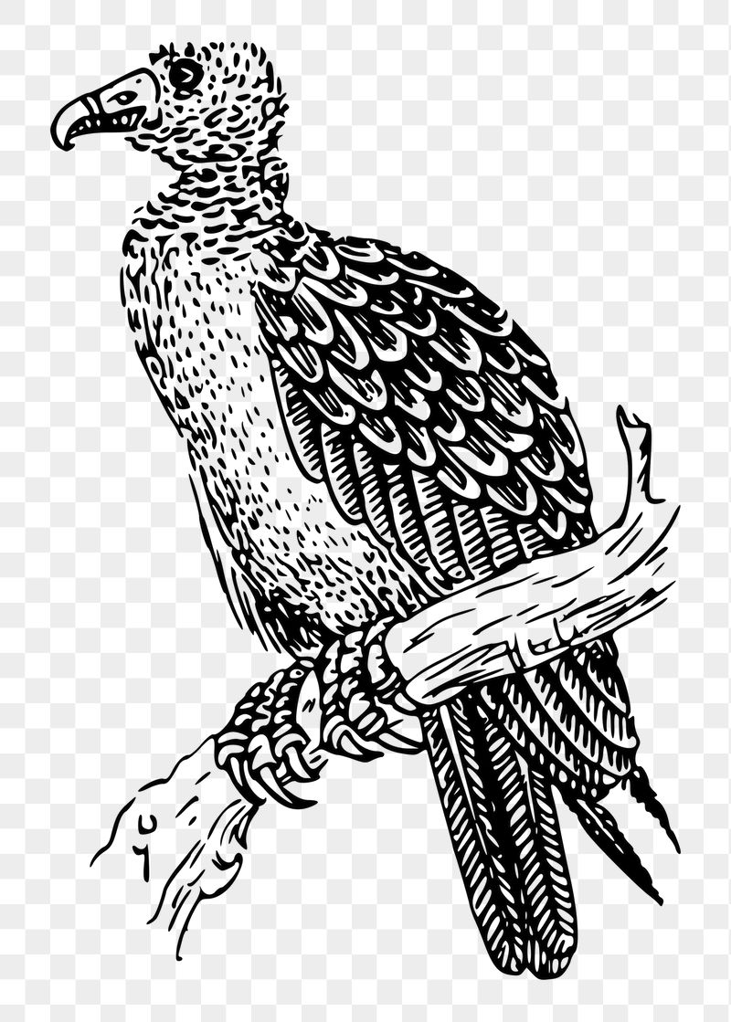 Vulture bird png sticker illustration, | Free PNG - rawpixel