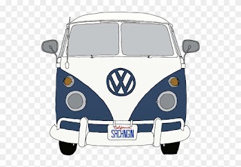 Vw Bus Front End Blue Priscilla Wolfe Transparent - Vw Bus Transparent