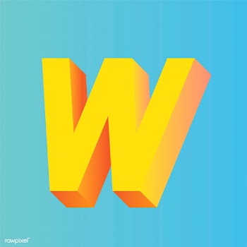 W 3d blue | Free stock vector - 61051