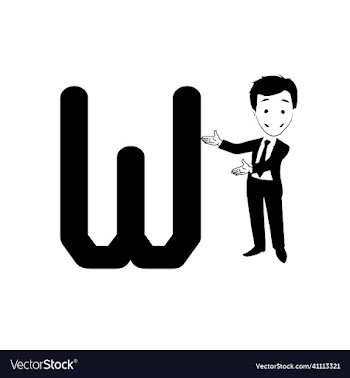 w letter logo template
