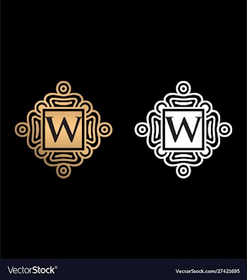 W letter logo w monogram logo w letter vector image