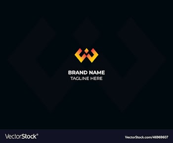 w modern letter logo