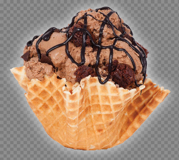 Wafer Ice Cream Transparent Background PNG