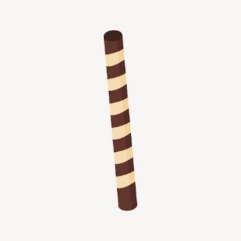 Wafer roll clipart, dessert topping | Free Vector - rawpixel