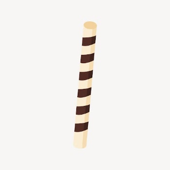 Wafer roll clipart, dessert topping | Free Vector - rawpixel