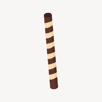 Wafer roll sticker, dessert topping | Free PSD - rawpixel
