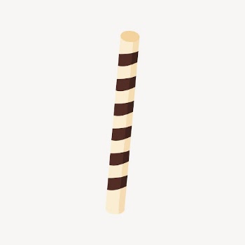 Wafer roll sticker, dessert topping | Free PSD - rawpixel
