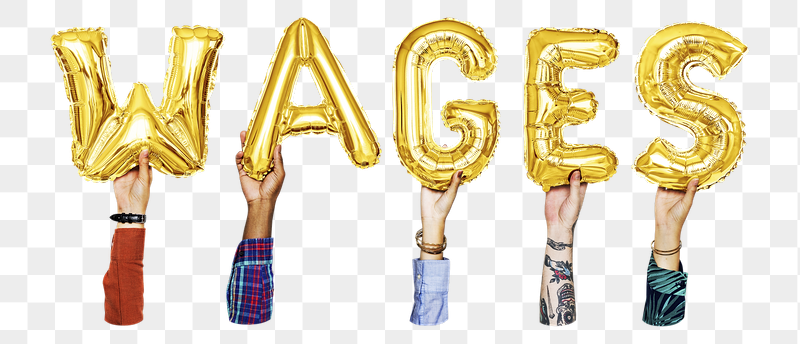 Wages word png, hands holding | Free PNG - rawpixel