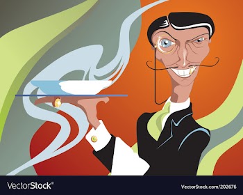 Waiter vector image