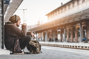 Waiting for the train