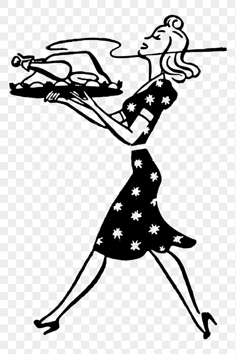 Waitress serving png sticker, transparent | Free PNG - rawpixel