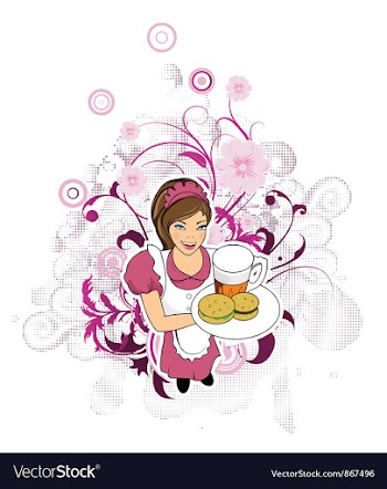 Waitress vector image