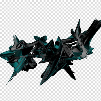 Wako CD Abstract, black and green abstract logo transparent background PNG clipart