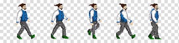 Walk cycle Animation Pixel art Sprite Walking, Animation transparent background PNG clipart