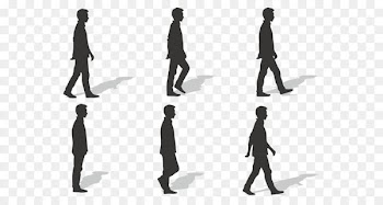 Walk cycle Walking Euclidean vector - Ms. silhouette vector walk 