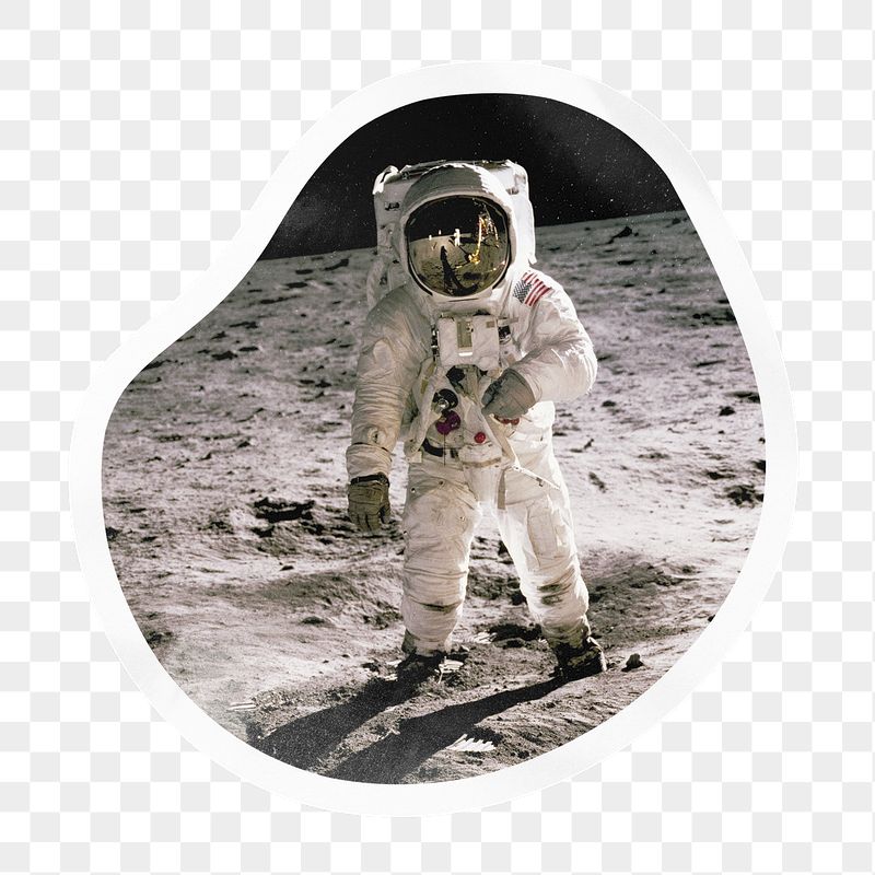 Walking astronaut png badge sticker | Free PNG - rawpixel