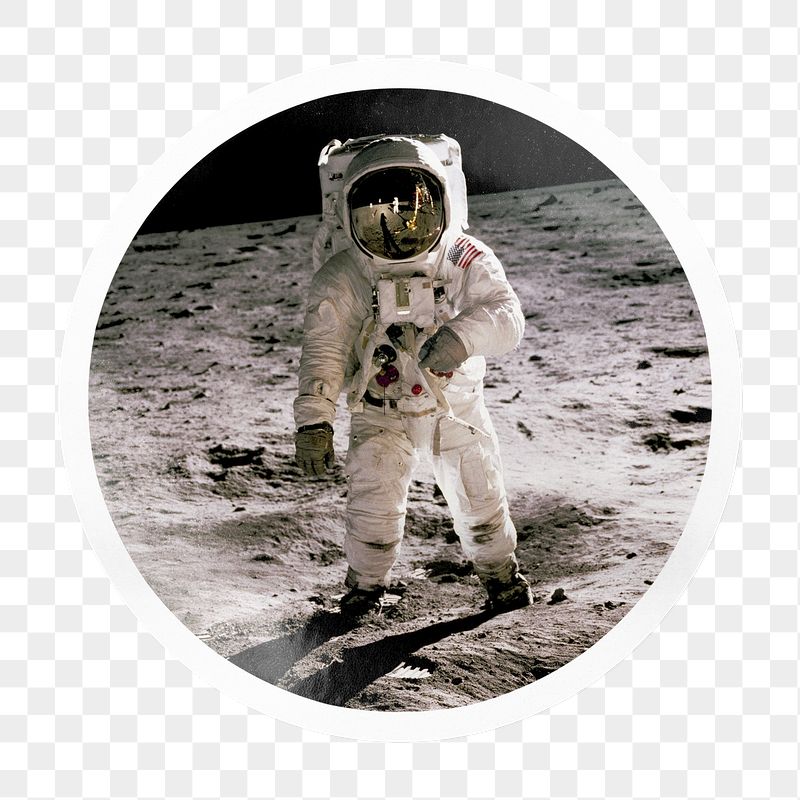 Walking astronaut png badge sticker | Free PNG - rawpixel