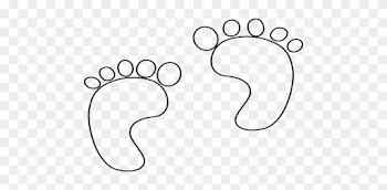Walking Footprints Clip Art Totetude At Vector - Baby Footprint Template Printable