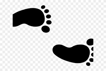 Walking Footprints Cliparts - Clipart Halloween Frame