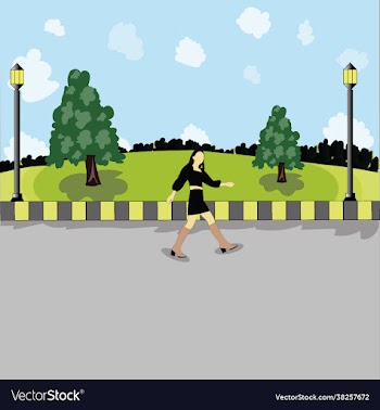walking in park image