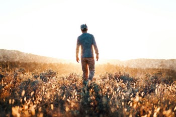 Walking into the sunset 