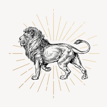 Walking lion drawing, vintage wildlife | Free PSD Illustration - rawpixel