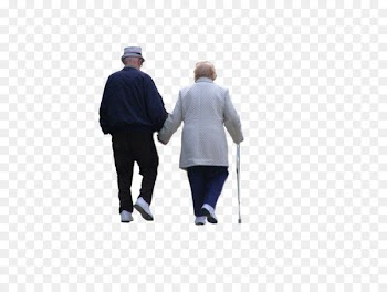 Walking Old age People Silhouette - walking 