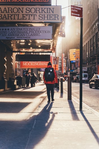Walking through midtown on a Saturday morning.