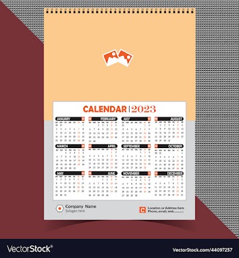 wall caledar 2023 design template