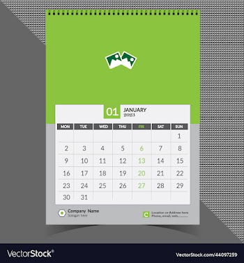 wall caledar 2023 design template