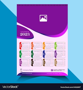 wall calendar 2023 design template for organizatio