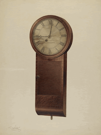 Wall Clock (ca. 1938) by Frank | Free Photo - rawpixel