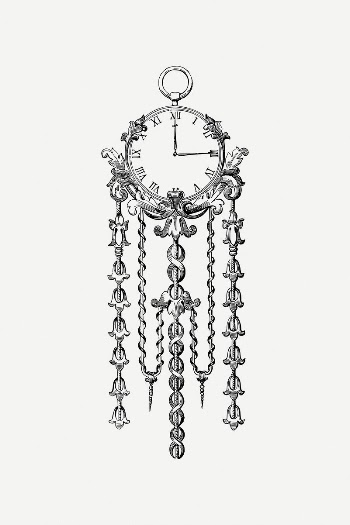 Wall clock clipart, vintage illustration | Free PSD Illustration - rawpixel