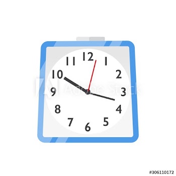 Wall clock, watches flat vector illustration