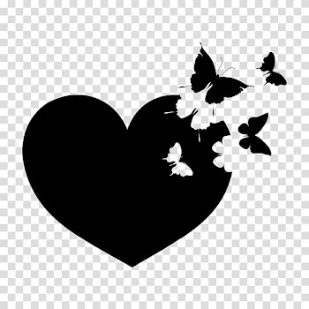 Wall decal Butterflies and moths Heart Animal Vinyl group, heart transparent background PNG clipart