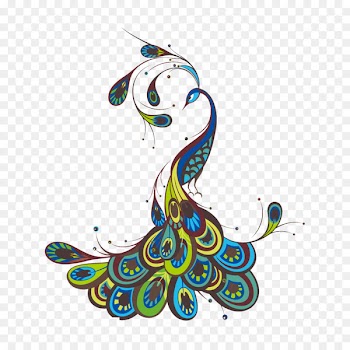 Wall decal Peafowl Polyvinyl chloride Sticker - Creative color peacock 