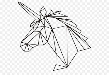 Wall decal Unicorn Sticker Geometry - unicorn 