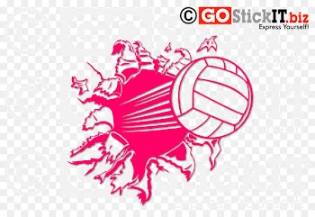 Wall decal Volleyball Ball game Sticker - Simple Volleyball Sayings 