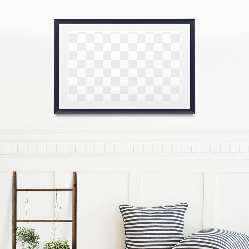 Wall frame png mockup, living | Free PNG Mockup - rawpixel