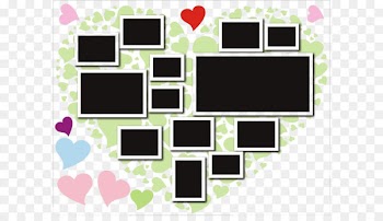 Wall - Heart-shaped photo frame wall photo frame design 