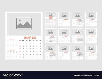 wall monthly photo calendar 2022
