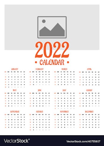 wall monthly photo calendar 2022