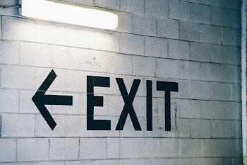 Wall Painted Exit Sign