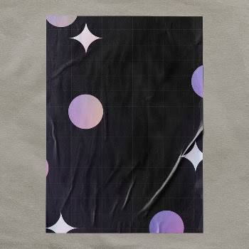 Wall poster mockup, glued paper | Free PSD Mockup - rawpixel